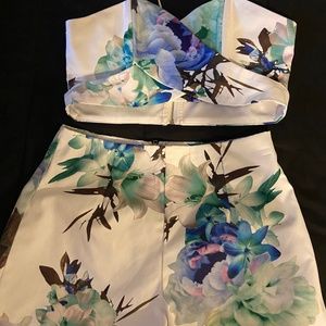 Flower strapless 2 pc set